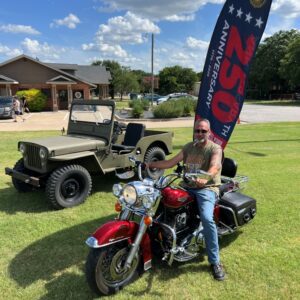 Harley-Davidson Road King motorcycle raffle winner